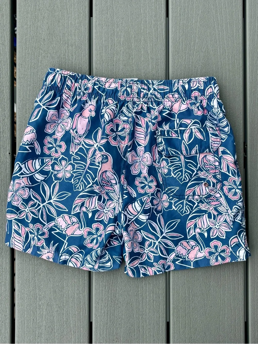 Surf Style Boys Size 10 Swim Trunks Set Tropical & Ocean Life Cut Out Liner